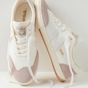 Gola Badminton Volley Sneaker - Off White & Blossom
